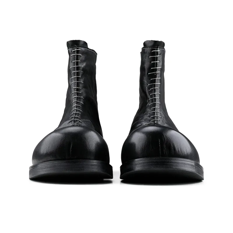 HANQIAORIJI The Abyss Series Ankle Boots Unisex Black-6