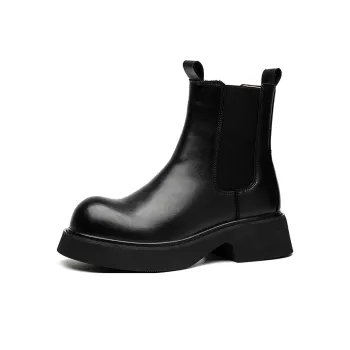 Beidouniao Crew Chelsea Boots Men's Black