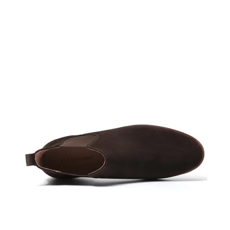 ELLE HOMME Crew Chelsea Boots Men's Coffee-2