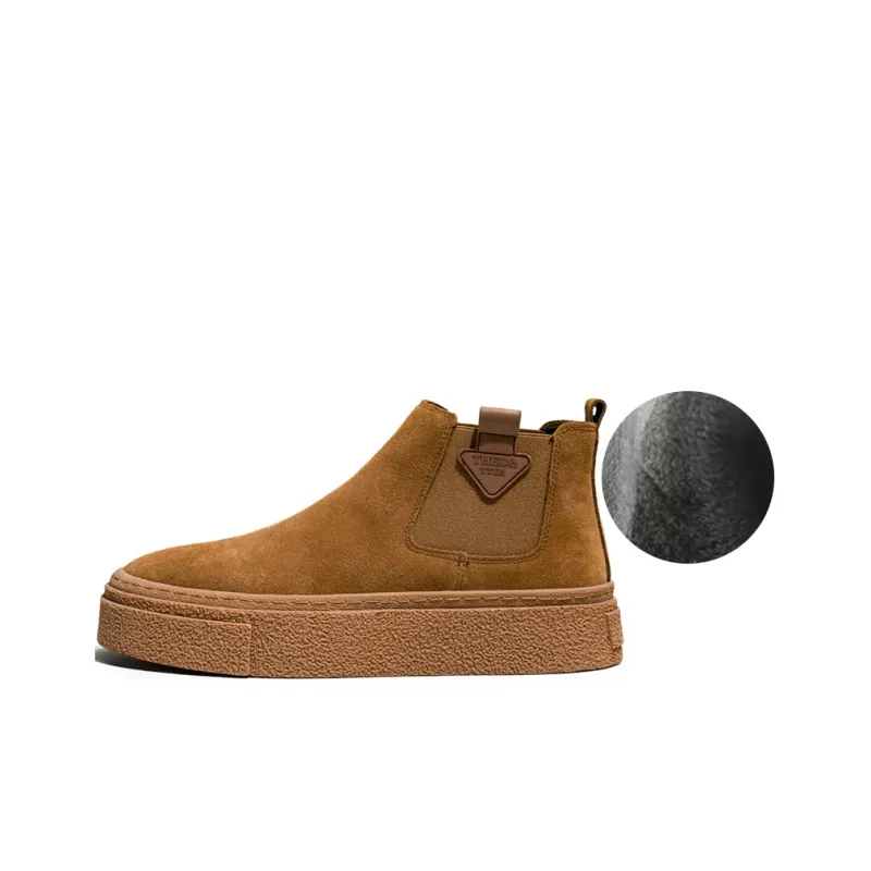 WEISHIBANGWEI Short Chelsea Boots Medium Heel Men's-18