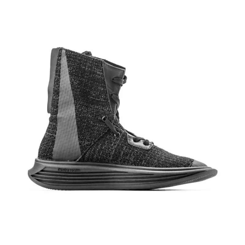 NORVINCY Short Mid Calf Martin Boot Unisex Black Gray Color-1