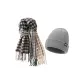 Scarf+Gray Thermal Knitted Hat