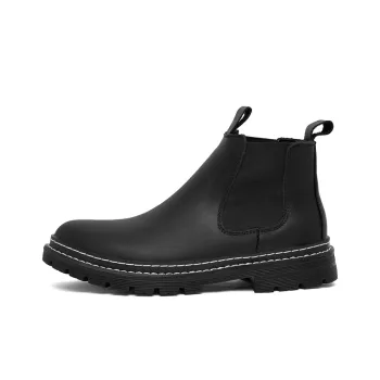 Bull Charm Short Chelsea Boots Men's Black