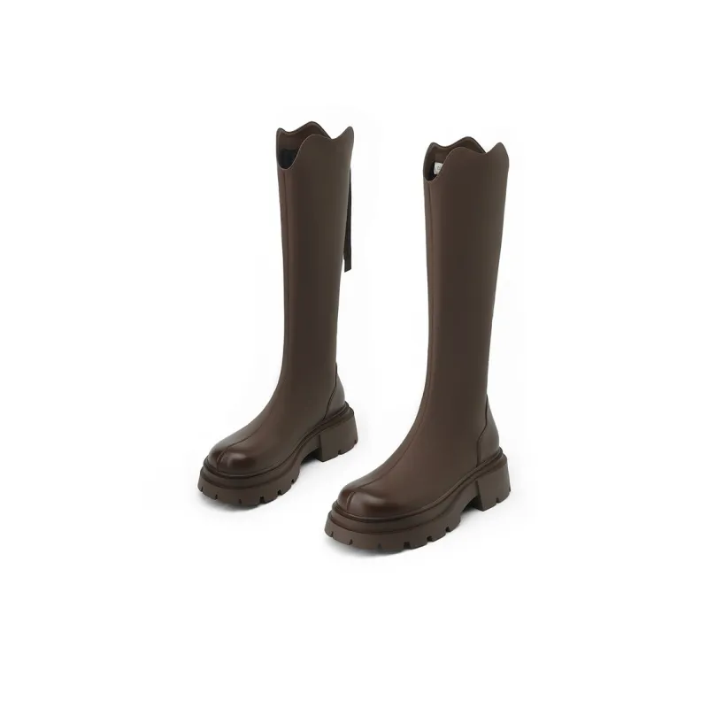 JOSINY Knee high Boots Women's Black/Brown-1