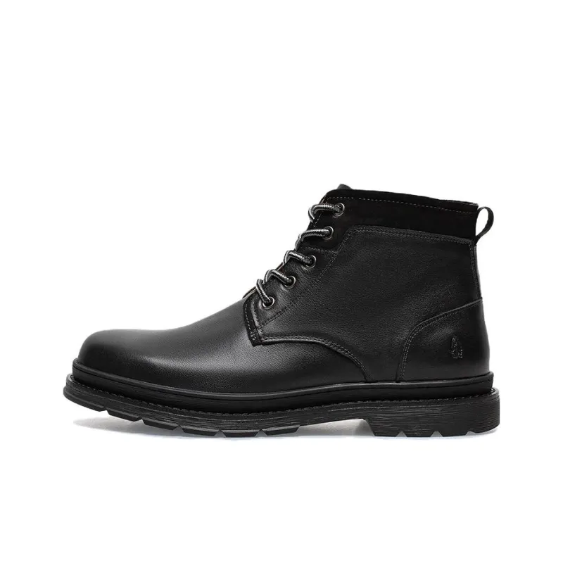 Hush Puppies Ankle-Length Martin Boot Men's Black-0