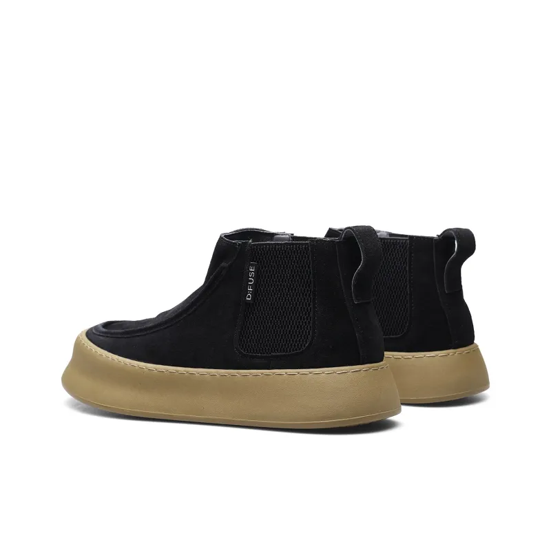 D FUSE SCANDINAVIA Men's Shoes Short Chelsea Boots Men's Black-14