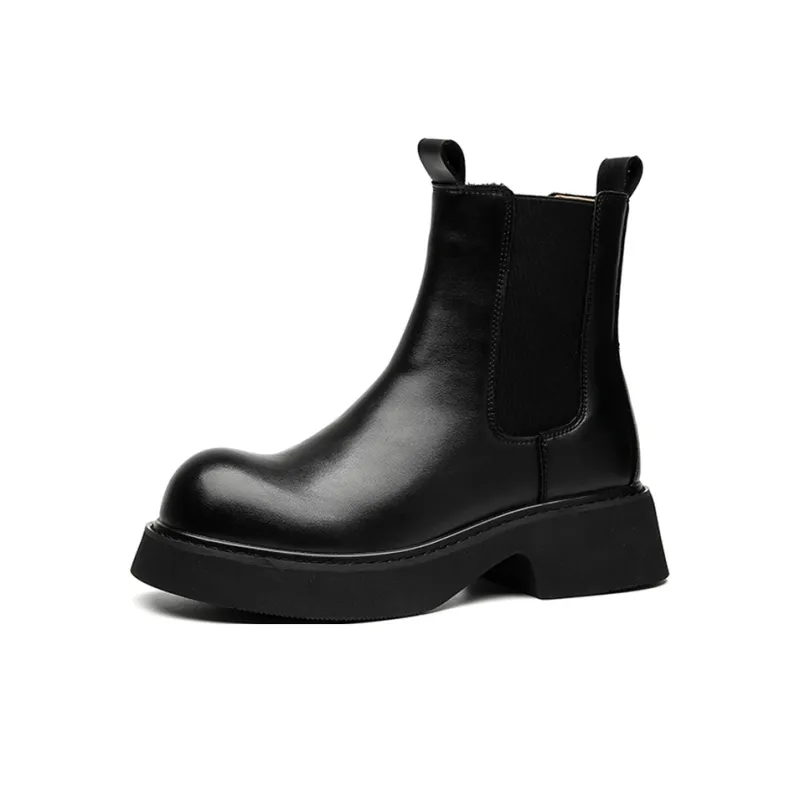 GZZ Short Chelsea Boots Men's Black-1