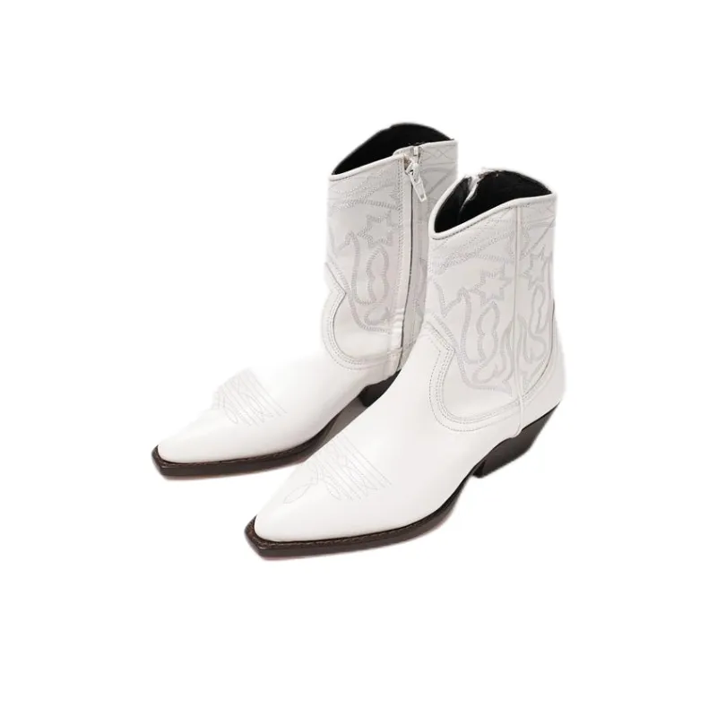 Sandro Ankle Boots Women's White-1