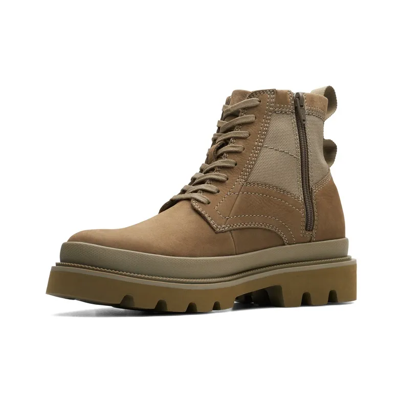 Clarks Short Mid Calf Martin Boot Men's Green-1