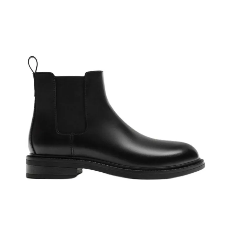 ZARA Short Chelsea Boots Men's Black-1