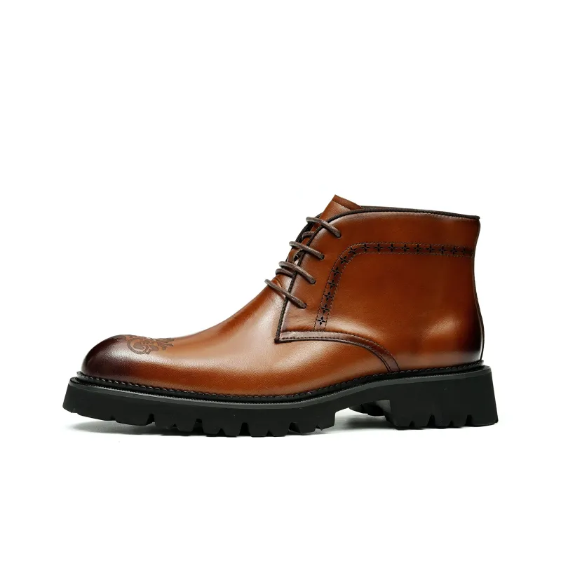ASTON M.JAZZ Ankle Boots Men Black/Brown-1