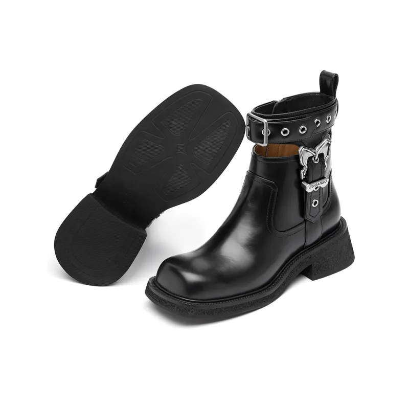 SUGARSU Ankle Boots 4.5cm Women's Black-4