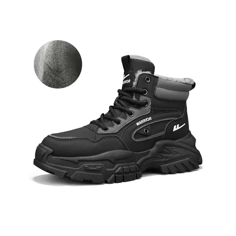 Warrior Short Martin Boot Men's Black Gray-1