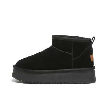 KEKAFU Warm Wear-Resistant Height Increasing Slip-Resistant Short Snow Boots Women's