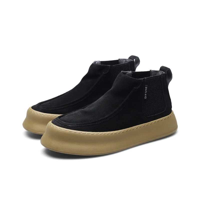 D FUSE SCANDINAVIA Men's Shoes Short Chelsea Boots Men's Black-13