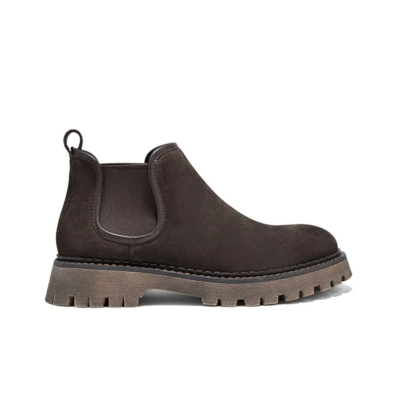 Hautton Jeans Chelsea Boots Men's Coffee-1