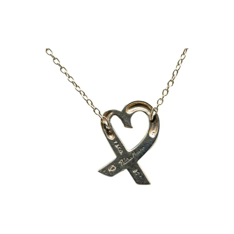 TIFFANY & CO. 21st Century Paloma Picasso Sterling Silver Loving Heart Pendant Necklace-1