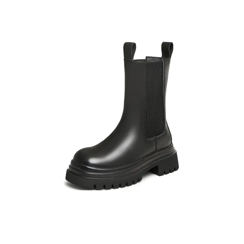 Teenmix Short Chelsea Boots 5.5cm Women's Black-1