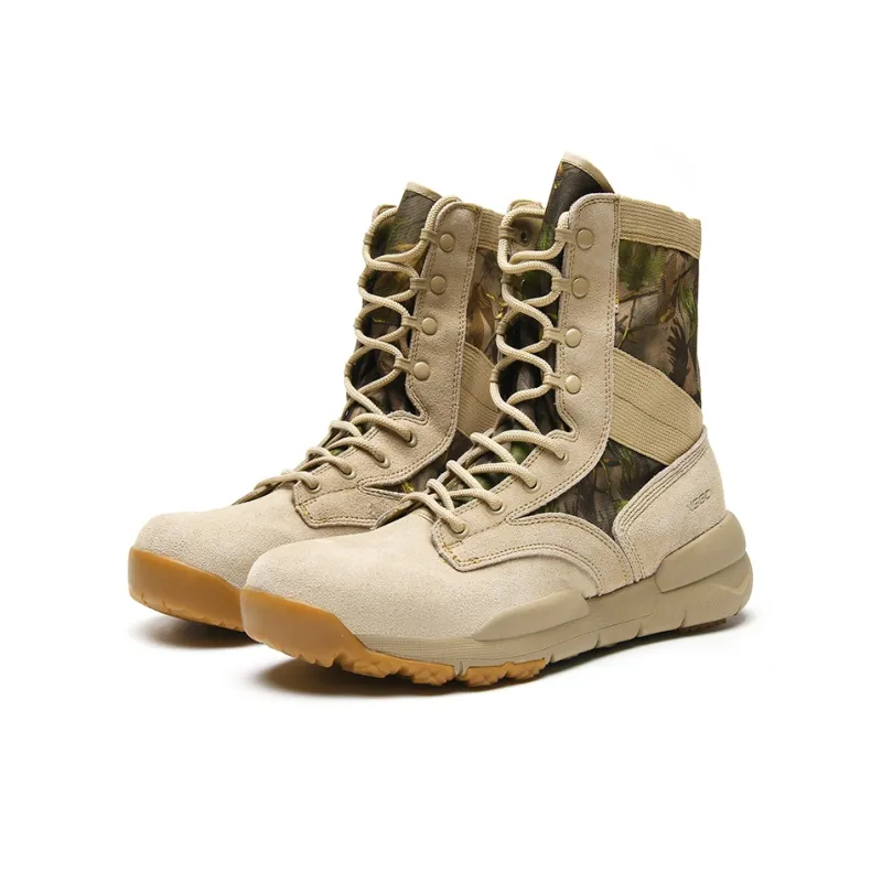 XIANGGUAN Warm Wear Resistant Cushioning Crew Outdoor Boots Unisex Sand-3