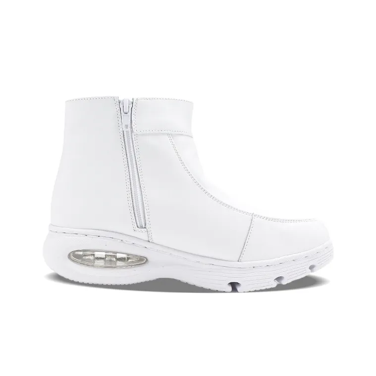 Cherry Blossoms Worm Shaped Cushion Ankle Boots 3.5cm Women's White-1