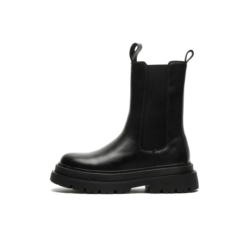 Romon Crew Chelsea Boots Men's Black-0
