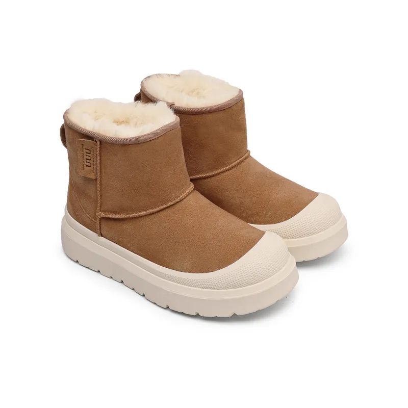 Angelmi Snow Boots Unisex Beige Brown-2