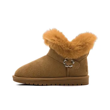 Warrior Wear Resistant Slip Resistant Short Snow Boots Women's Chestnut