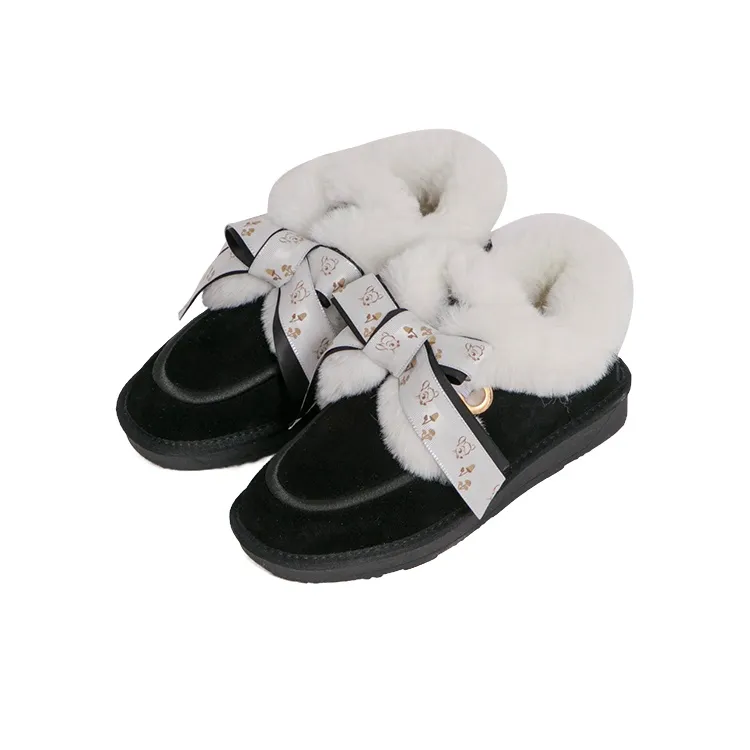 Disney x GRACEGIFT Warm Ankle-Length Snow Boots Women's Black-3