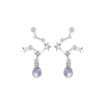 KEMLAIDA S925 Silver Stud Earrings Women's