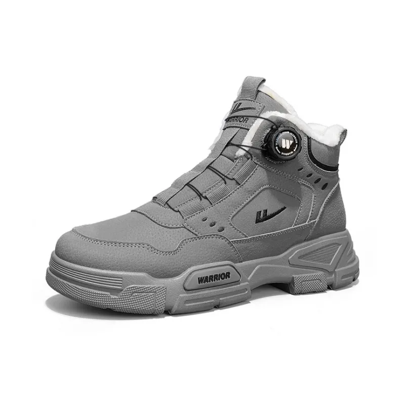 Warrior Short Mid Calf Martin Boot Unisex Gray-1
