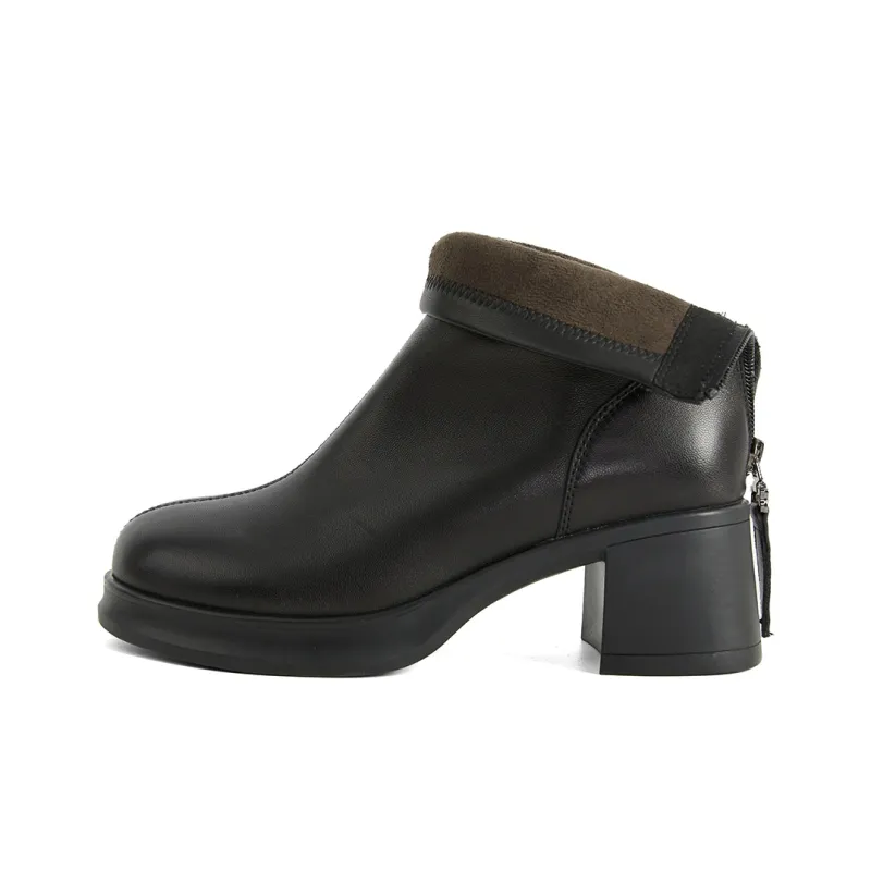 PT'SON Ankle Boots 6cm Women's Black-1