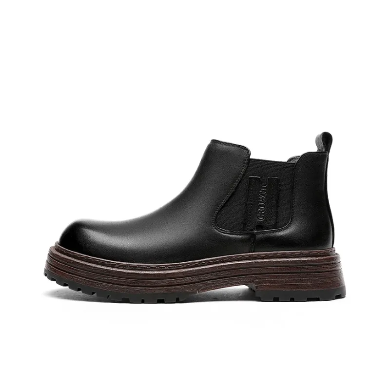 CROWN Chelsea Boots Men Dark Brown-0