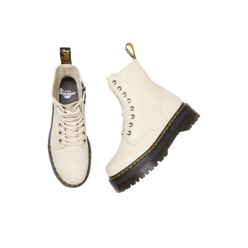 Dr.Martens Jadon Iii Pisa Leather Platform Boots 'Parchment Beige'-4