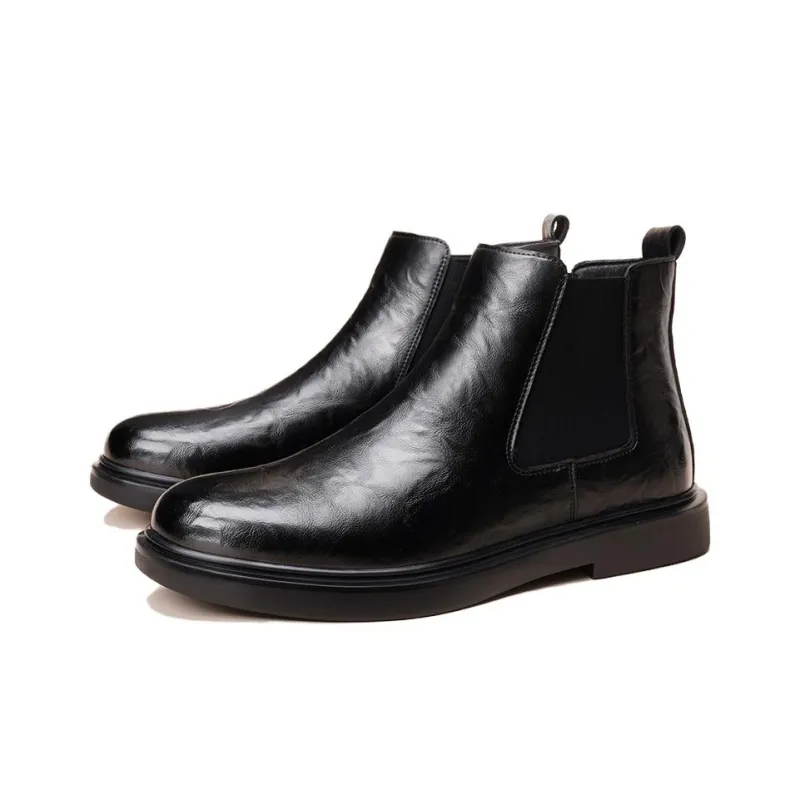 Wolves • Family QUNLANGSHIJIA Short Chelsea Boots Men's Black-1