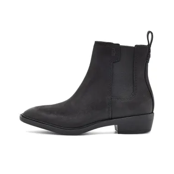 UGG Emmeth Chelsea Leather Boot Short Chelsea Boots Women's Black