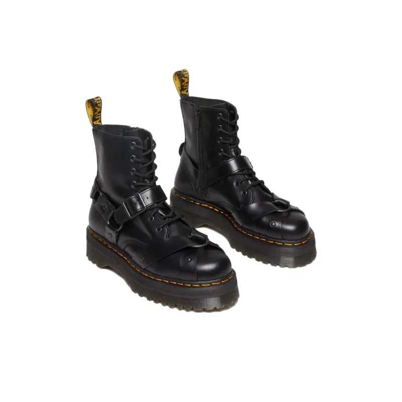 Dr.Martens Jadon Harness Leather Platform Boots 'Black'-2