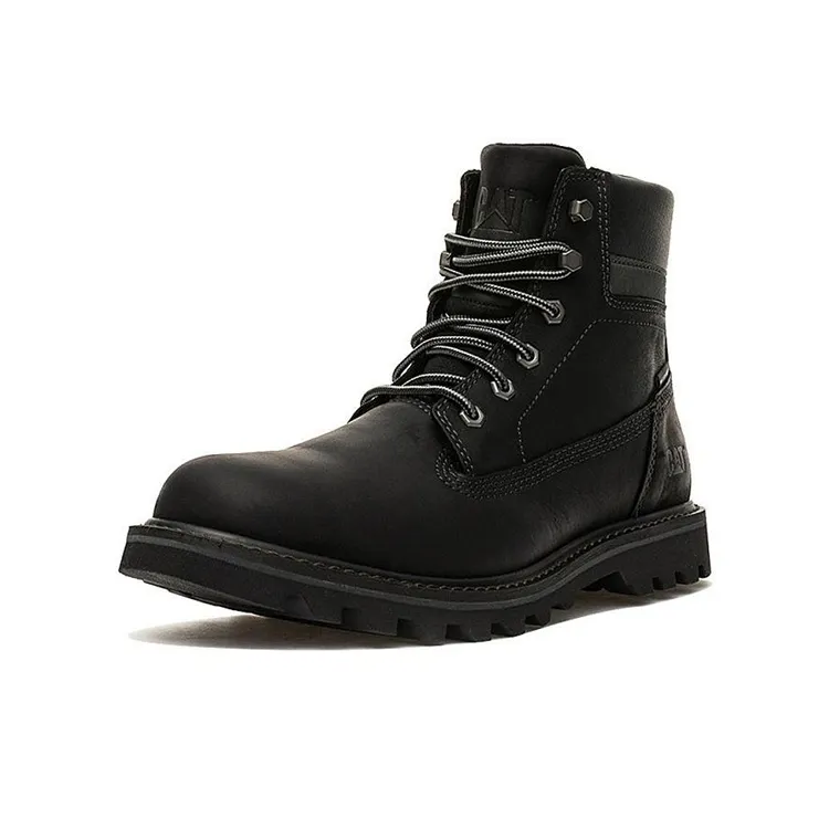 CAT Wear Resistant Slip Resistant Crew Outdoor Boots Men's Black-2