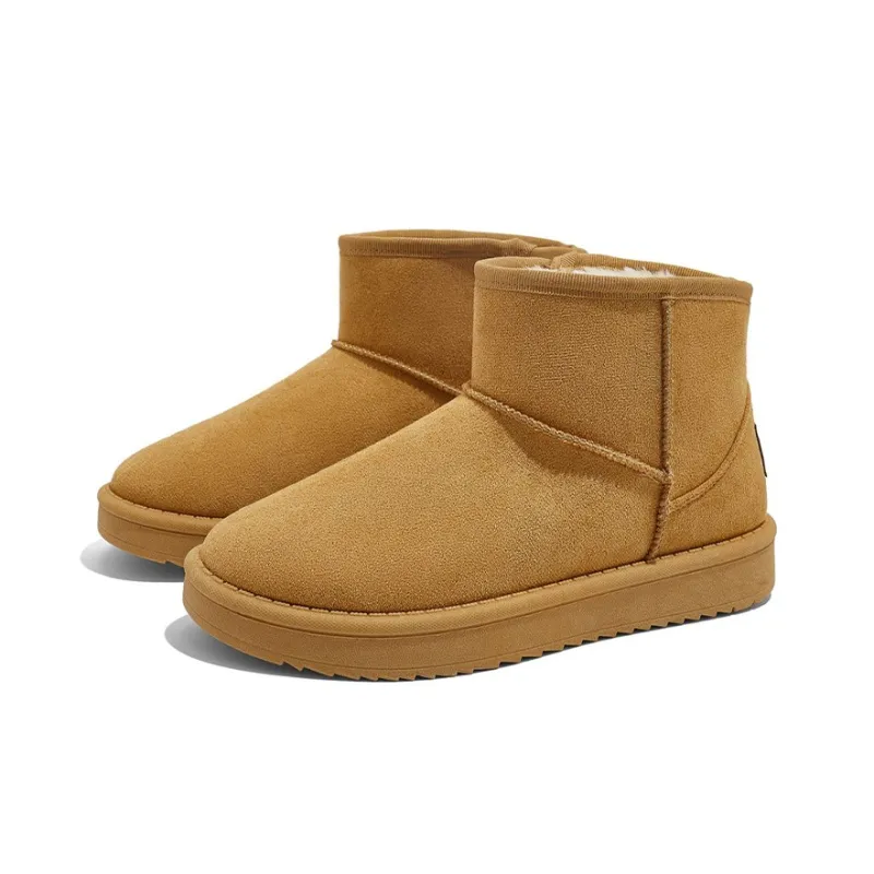 RENBEN Warm Slip-Resistant Short Snow Boots Women's Brown-2