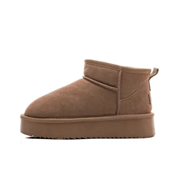 Warrior Short Snow Boots Unisex Milk Tea Beige