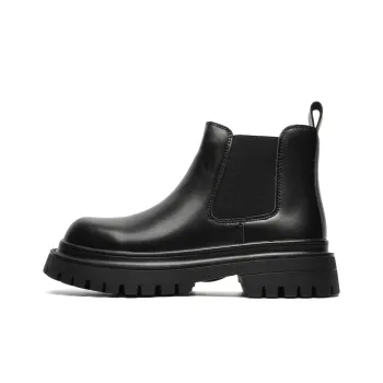 Chi Wolf Short Chelsea Boots Men's Black
