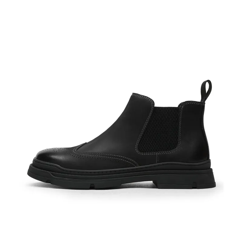 CROWN Chelsea Boots Men's Charcoal Gray-0