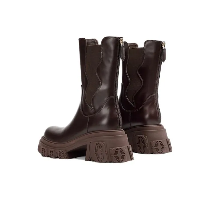 DIBO MANNER Chelsea Boots Women's Amber Coffee-3