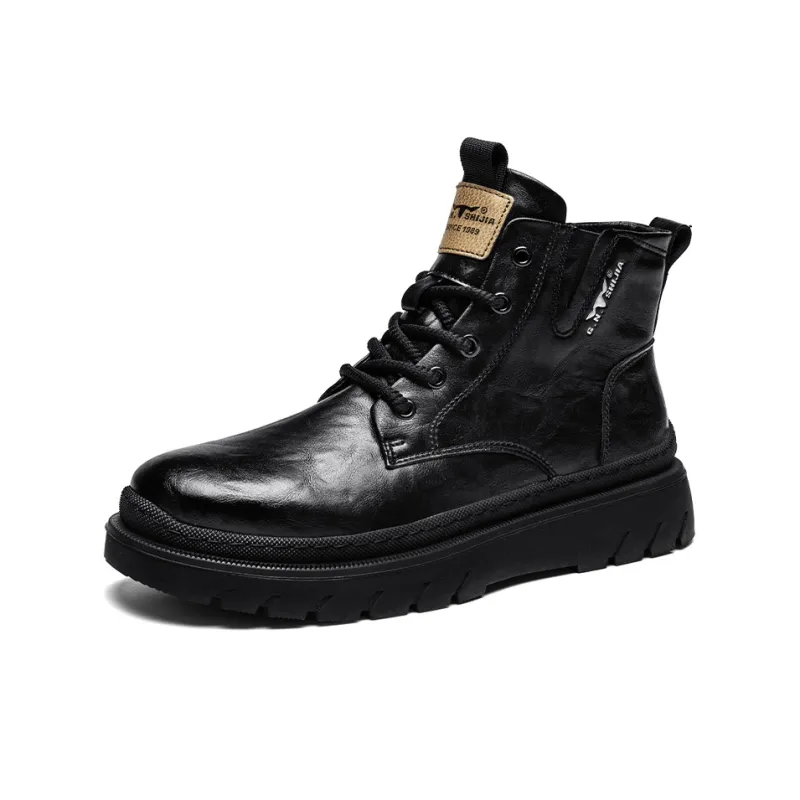 G.N.SHIJIA Ankle Boots Men Black/Brown-1