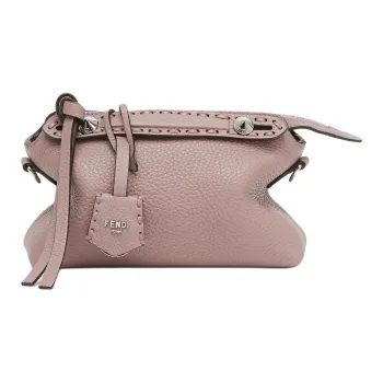 FENDI Calfskin Boston Bag, One Shoulder Handbag Mini Women's Purple Pink