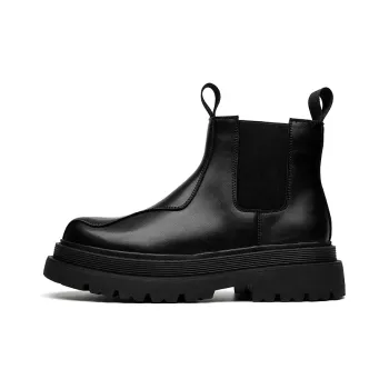 XIAOTOULANG Short Chelsea Boots Men's Black