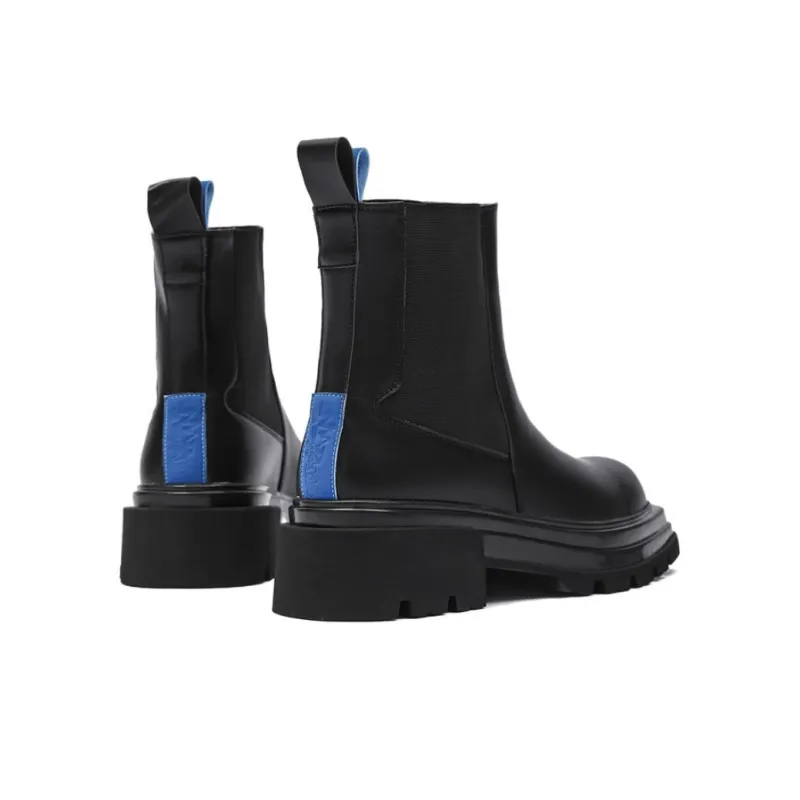 Romon Crew Chelsea Boots Men's Black-4
