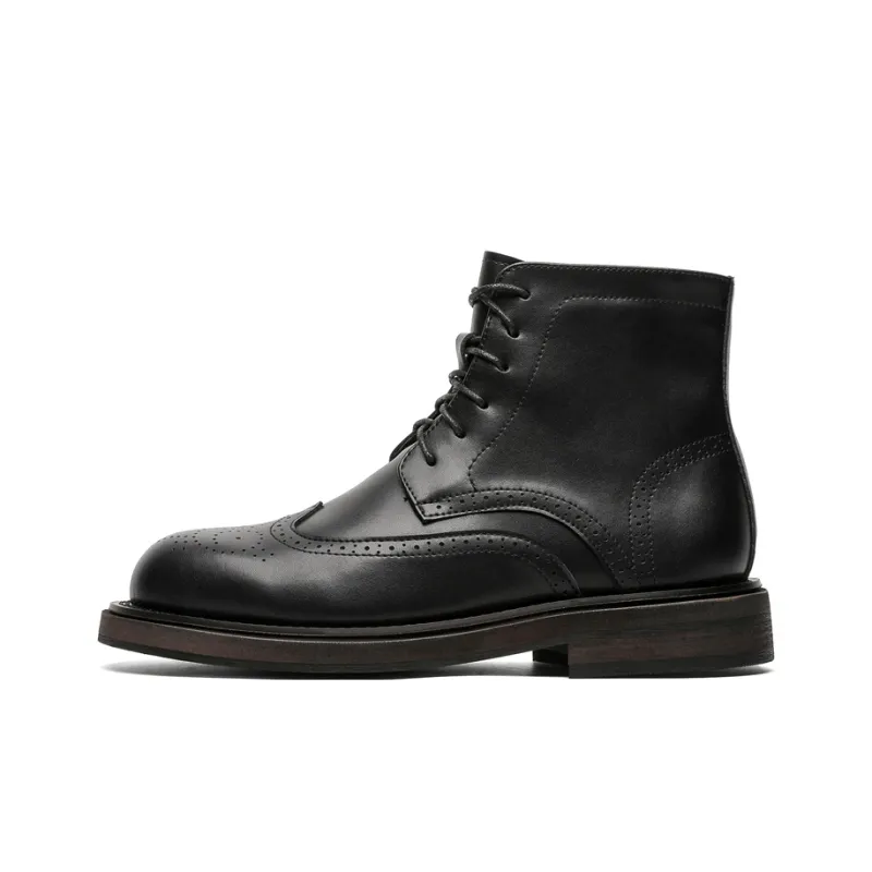 Chi Wolf Ankle Boots Men Black/Brown-7