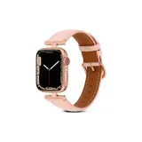 Rose Gold Buckle Pink Red Leather