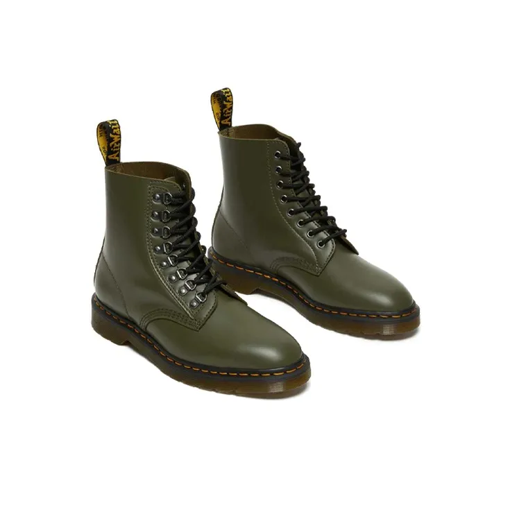 Dr. Martens 1460 Pascal Verso Stylish Simplicity Waterproof Wear resistant Mid Tops Martin Boots Couple Style Green-3