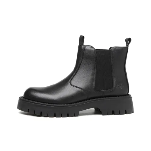 SANTA BARBARA POLO & RACQUET CLUB Crew Chelsea Boots Men's Black